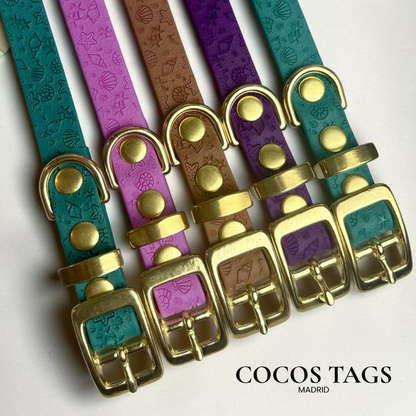 TURQUESA y VERDE OLIVA - Collar Greta Náutico