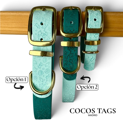 AZUL CELESTE y TURQUESA - Collar Greta Náutico