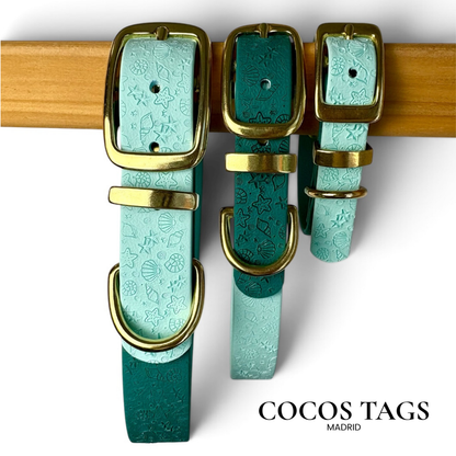 AZUL CELESTE y TURQUESA - Collar Greta Náutico