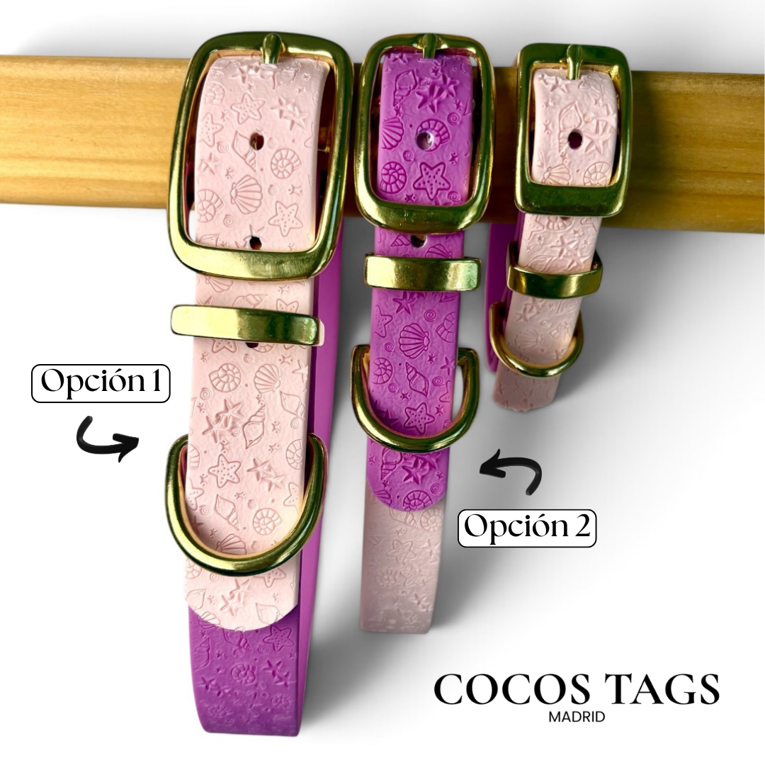 MALVA y ROSA CELESTE - Collar Greta Náutico