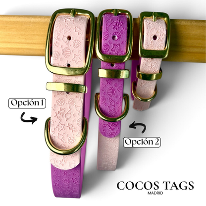 MALVA y ROSA CELESTE - Collar Greta Náutico