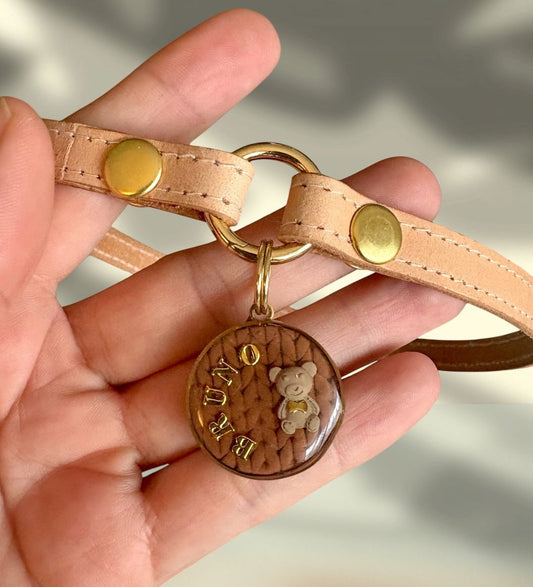 BEIGE - Portachapas cuero